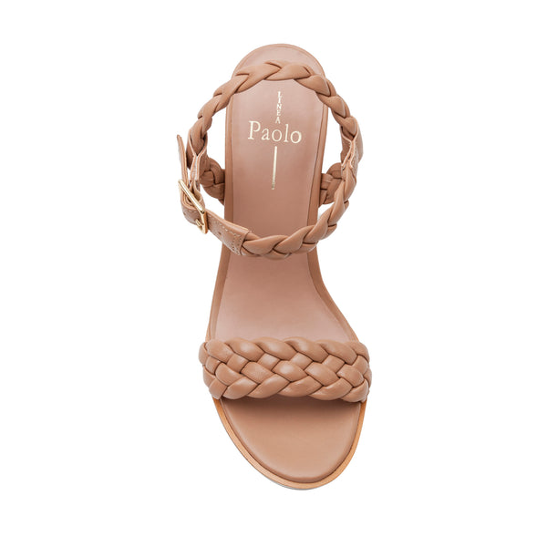 Linea Paolo ESIE | Braided High Wedge Sandals Desert Nappa