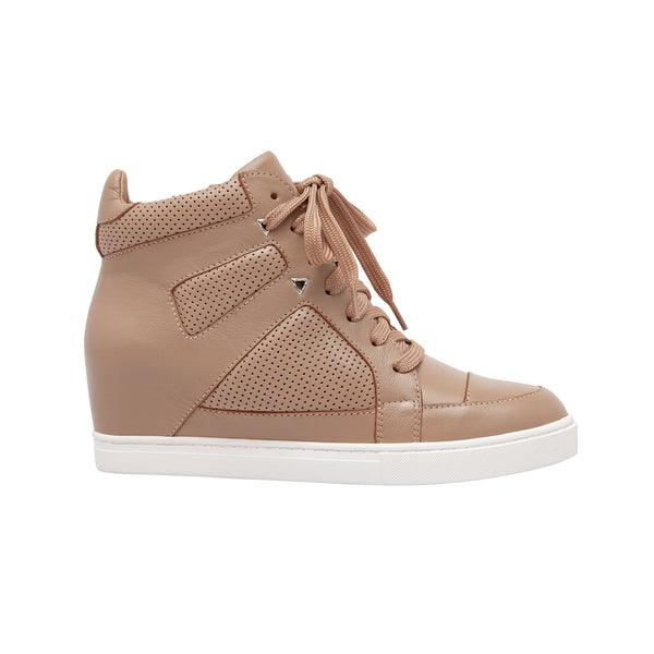 Linea Paolo FARLEY | Sporty Streetwear Sneaker Wedges Nude Nappa