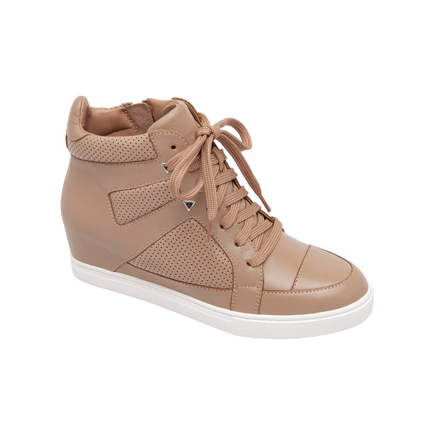 linea paolo FARLEY | Sporty Streetwear Sneaker Wedges Nude Nappa