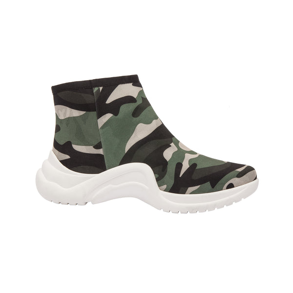 Linea Paolo GIA | Pull-On Mesh Sneakers Camo Stretch Fabric