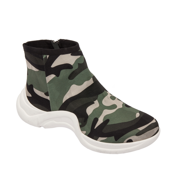 linea paolo GIA | Pull-On Mesh Sneakers Camo Stretch Fabric