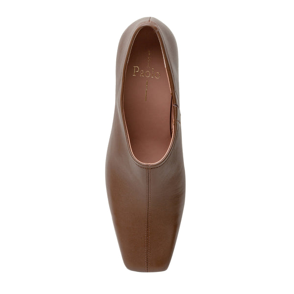 Linea Paolo GIANNI | Strong Heel Shootie Chocolate Nappa