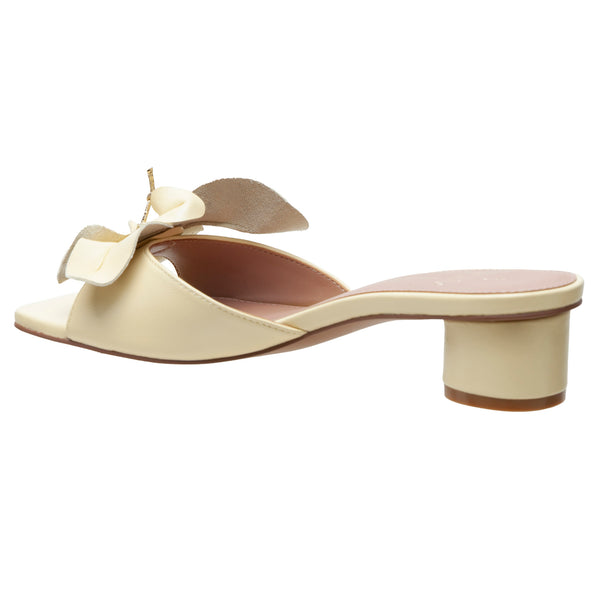 Linea Paolo IDALIA | Flower Embellished Nappa Leather Slides Butter Nappa