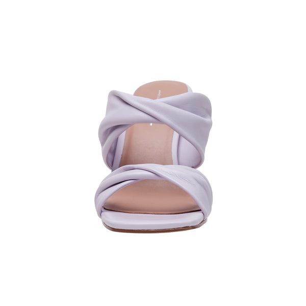Linea Paolo IMANI | Column Heel Square Toe Slides Lavender Fog Nappa