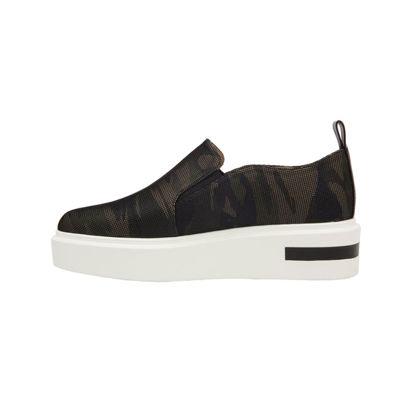 Linea Paolo KAI | Slip-On Platform Sneakers Camo Net Fabric