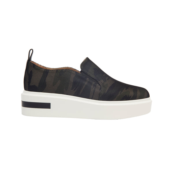 Linea Paolo KAI | Slip-On Platform Sneakers Camo Net Fabric