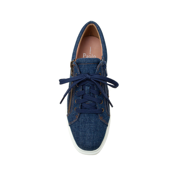 Linea Paolo KALULA | Denim Zipper Platform Sneakers Black Denim