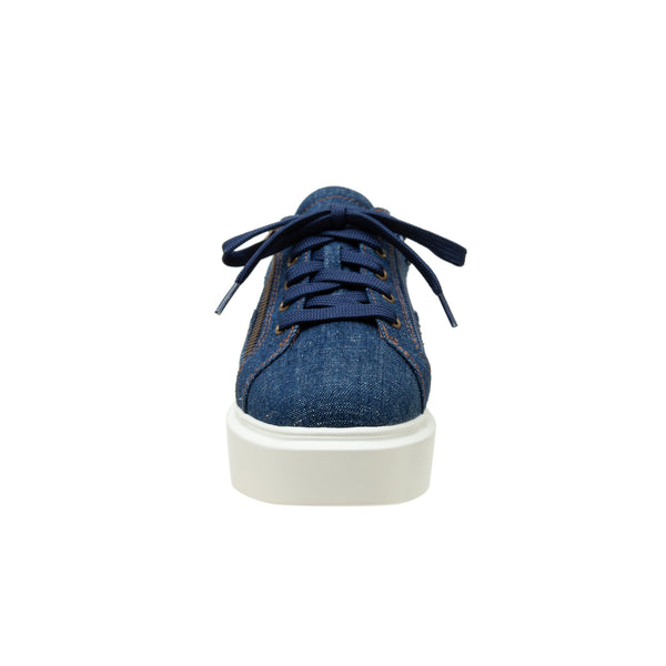 Linea Paolo KALULA | Denim Zipper Platform Sneakers Black Denim