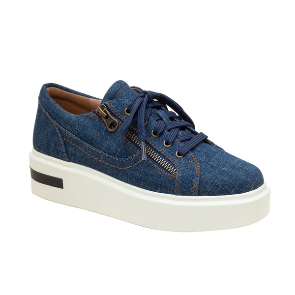 linea paolo KALULA | Denim Zipper Platform Sneakers Black Denim linea paolo KALULA | Denim Zipper Platform Sneakers Black Denim