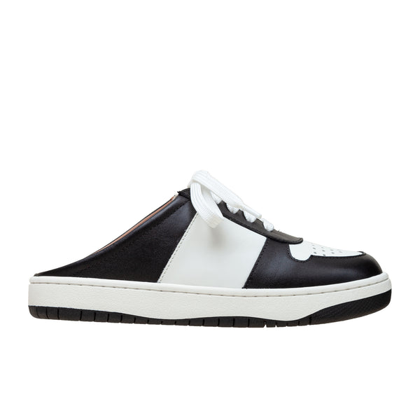 Linea Paolo KIERAN | Slip On Sneaker Mules Black/Eggshell Leather