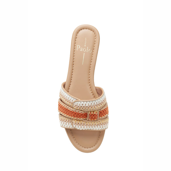 Linea Paolo LEGACY | Woven Upper Sandals Toffee Multi Crochet/Nappa Pu