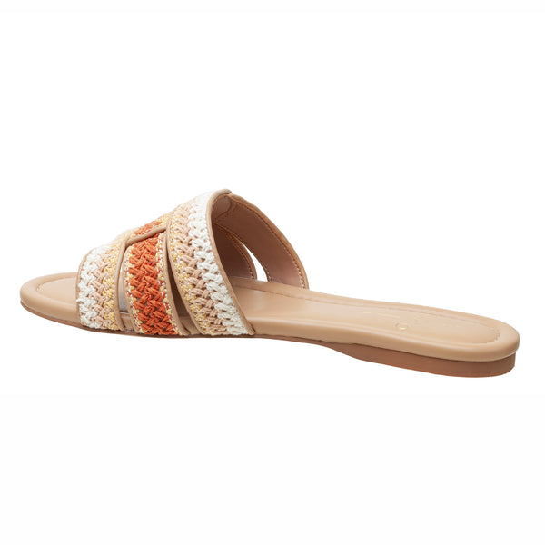 Linea Paolo LEGACY | Woven Upper Sandals Toffee Multi Crochet/Nappa Pu