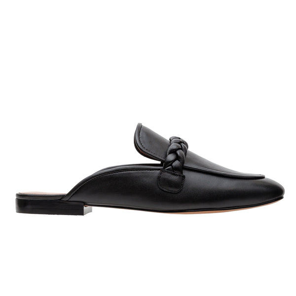 Linea Paolo AMY | Braided Keeper Mules Black Nappa