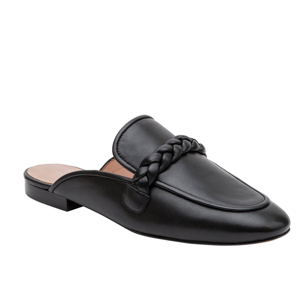 linea paolo AMY | Braided Keeper Mules Black Nappa