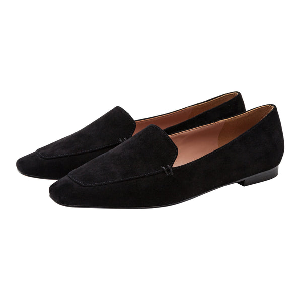 Linea Paolo MOORE | Square Toe Loafers Black Suede