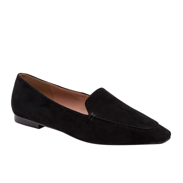 linea paolo MOORE | Square Toe Loafers Black Suede