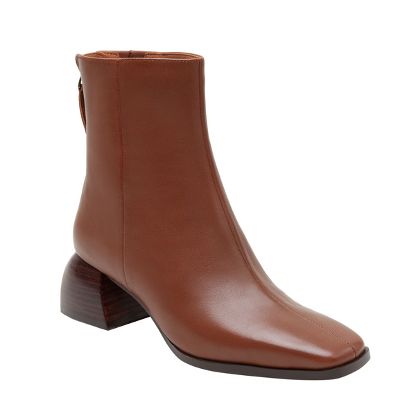 linea paolo SAGE | Flared Heel Booties Black Leather