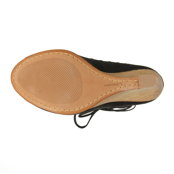 Linea Paolo WILLOW | Lace-up Wedge Black Suede