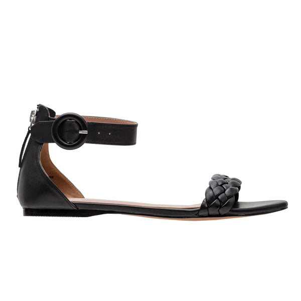 Linea Paolo LYLA | Braided Strap Flat Sandals Corydalis Blue Nappa