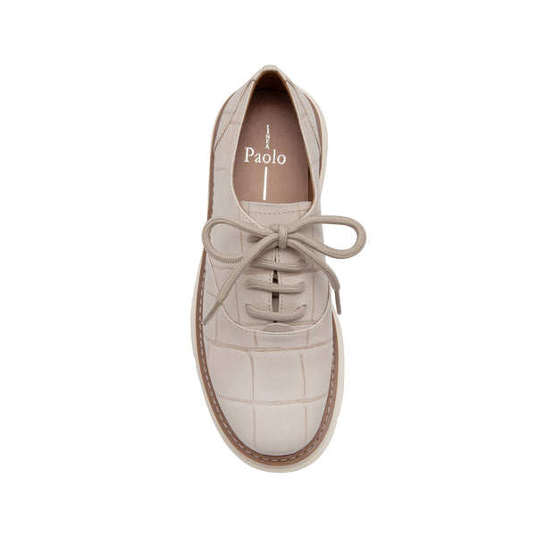 Linea Paolo MOIRA | Lace-Up Leather Oxfords Cream Two-Tone Leather