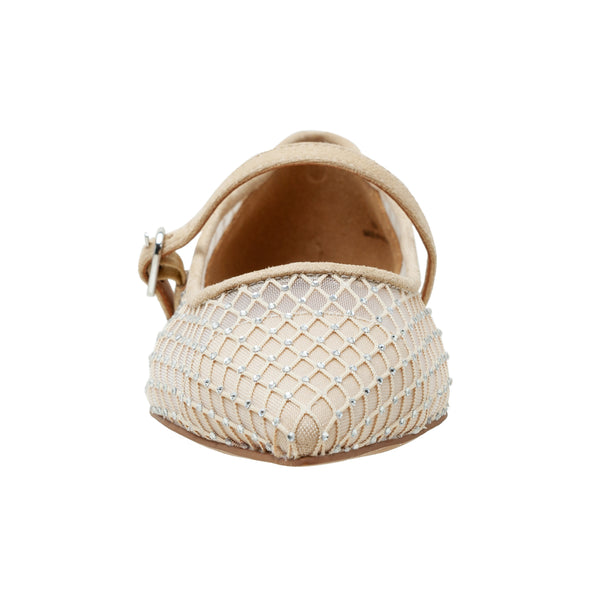 Linea Paolo NADEEN | Fishnet Mary Jane Flats Blush Mesh/Microsuede