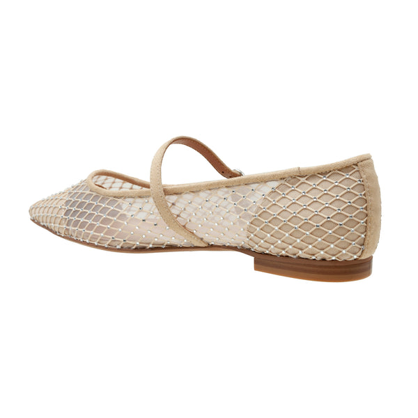 Linea Paolo NADEEN | Fishnet Mary Jane Flats Blush Mesh/Microsuede