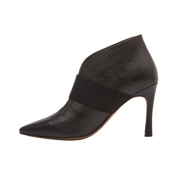 Linea Paolo NATASHA | Elastic Gore Booties Black Tumbled Leather