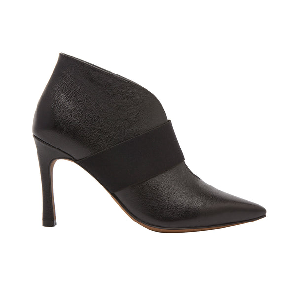 Linea Paolo NATASHA | Elastic Gore Booties Black Tumbled Leather