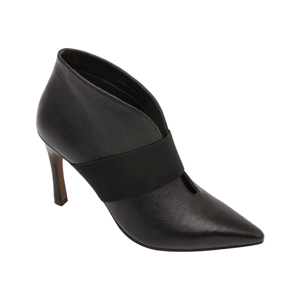 linea paolo NATASHA | Elastic Gore Booties Black Tumbled Leather