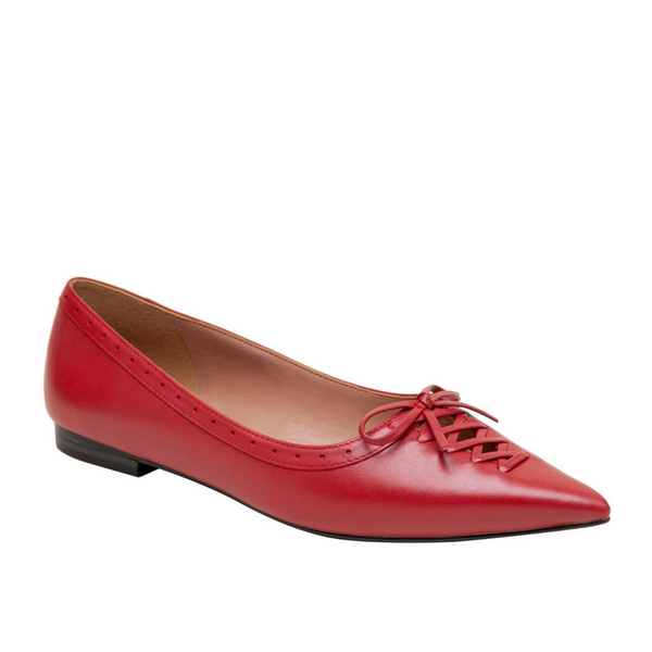 linea paolo NOELLA | Pointed Toe Bow Flats Black Nappa