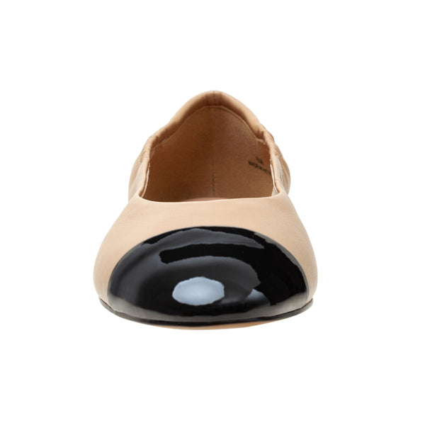 Linea Paolo NOLAN | Cap Toe Ballet Flats Black Nappa/Patent