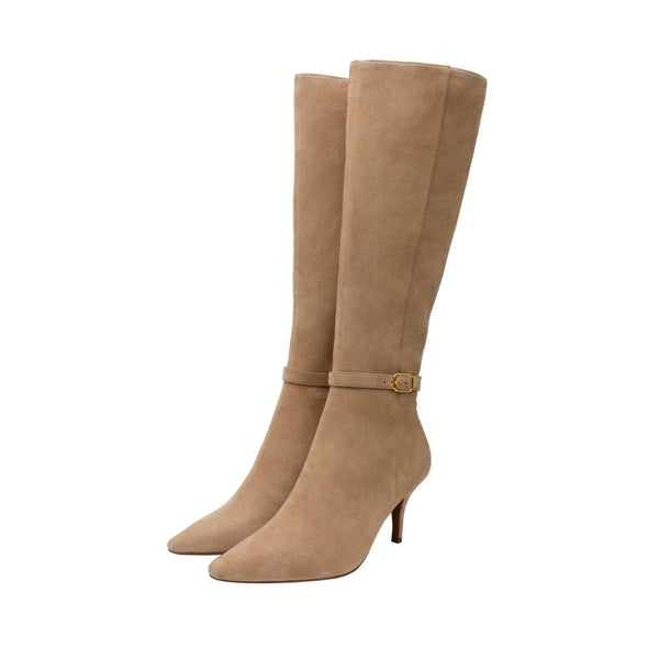 Linea Paolo PARSON | Pointed Toe Knee-High Stiletto Boots Black Leather