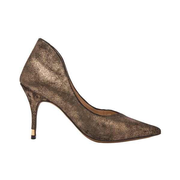 Linea Paolo PENROSE | Contoured Topline Stiletto Pumps Bronze Split Suede