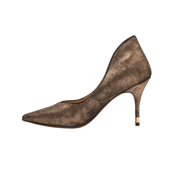 Linea Paolo PENROSE | Contoured Topline Stiletto Pumps Bronze Split Suede