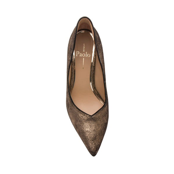 Linea Paolo PENROSE | Contoured Topline Stiletto Pumps Bronze Split Suede