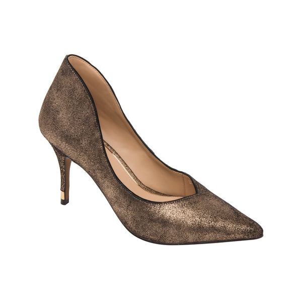 linea paolo PENROSE | Contoured Topline Stiletto Pumps Bronze Split Suede linea paolo PENROSE | Contoured Topline Stiletto Pumps Bronze Split Suede