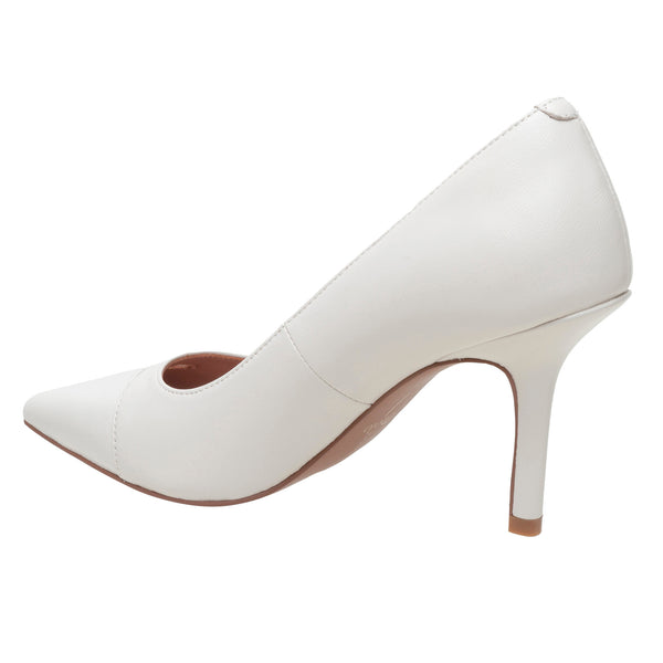 Linea Paolo PRUE | Key Hole Stiletto Pumps Ivory Nappa/Leather