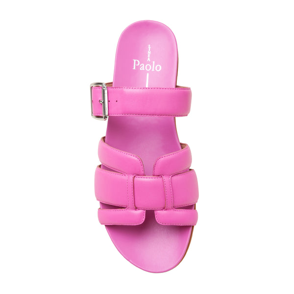 Linea Paolo ROSALIE | Nappa Cork Footbed Sandals Black Nappa