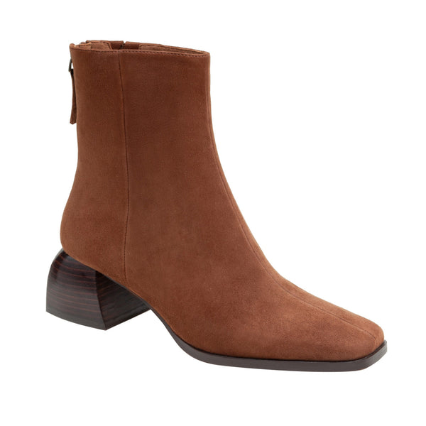 linea paolo SAGE X | Flared Stack Heel Ankle Boots Chocolate Brown Suede linea paolo SAGE X | Flared Stack Heel Ankle Boots Chocolate Brown Suede