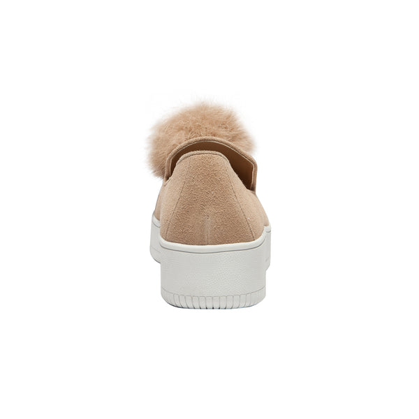 Linea Paolo SAMMY | Pom Pom Loafers Dusty Rose Kid Suede