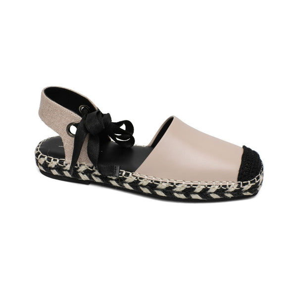 linea paolo SOL | Braided Espadrille Flats Blush Pink/Beige Nappa/Fabric