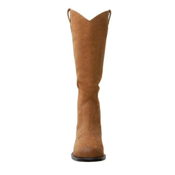Linea Paolo TRACY | Knee High Casual Hidden Wedge Boot Nutmeg Suede