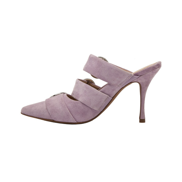 Linea Paolo UPTON | Pointy Toe High Stiletto Mules Lilac Suede