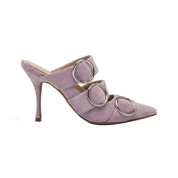Linea Paolo UPTON | Pointy Toe High Stiletto Mules Lilac Suede
