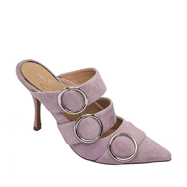 linea paolo UPTON | Pointy Toe High Stiletto Mules Lilac Suede linea paolo UPTON | Pointy Toe High Stiletto Mules Lilac Suede