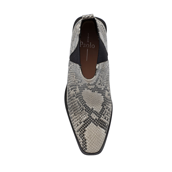 Linea Paolo VERA | Chelsea Booties Natural/Black Snake Print Pu
