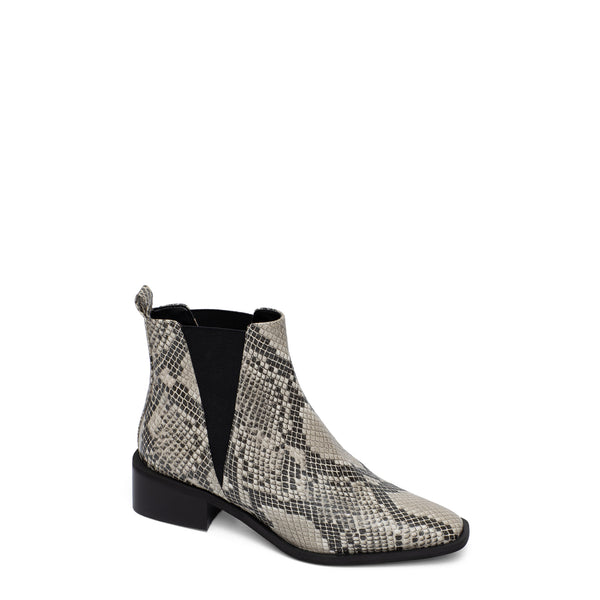linea paolo VERA | Chelsea Booties Natural/Black Snake Print Pu