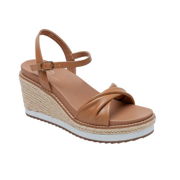 linea paolo VERONA | Mid-Height Espadrille Wedge Sandals Desert Nappa