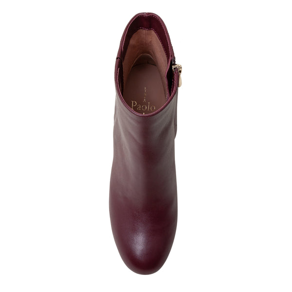 Linea Paolo WYLDA | Leather Ankle Boots Dark Burgundy Leather
