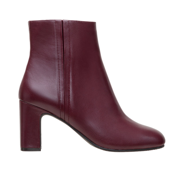 Linea Paolo WYLDA | Leather Ankle Boots Dark Burgundy Leather